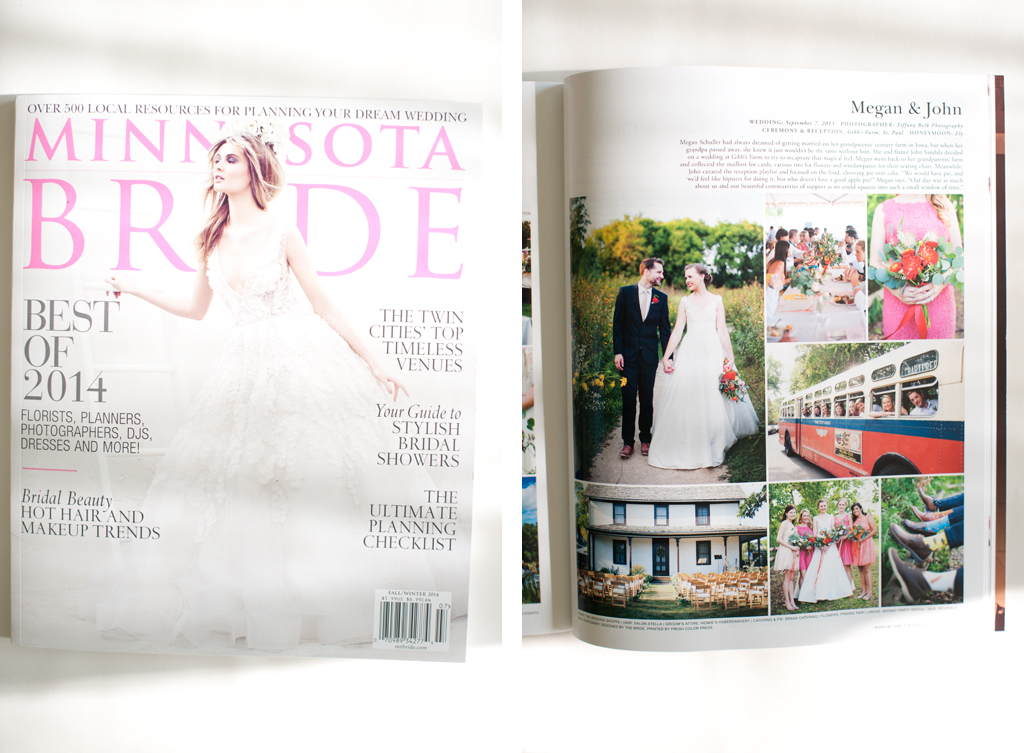 Tiffany Bolk Photography Published in Minnesota Bride Magazine