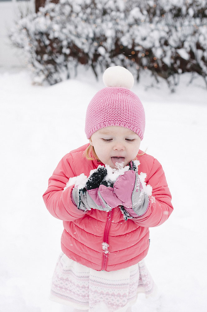 little girl in snow